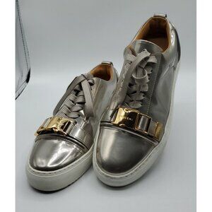 Buscemi Womens 50mm Platinum Leather Sneakers Shoes US 10 EUR 41 Italy